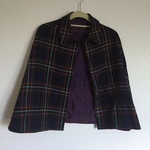 Vintage Plaid Capelet